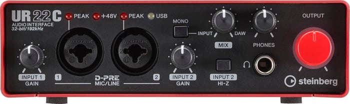 Steinberg UR22C RD 2In/2Out USB3.0 Type C Audio Interface, Red