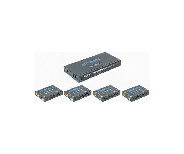 OCEAN MATRIX OMX-HDMICAT1X [Restock Item] HDMI 4K@60Hz 1x4 Splitter And Cat6/6a/7 Extender With 4 Receivers
