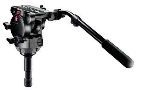 Manfrotto MVK526TWINFAUS 526-1 Fluid Head With 645 Aluminum Twin Fast Tripod System