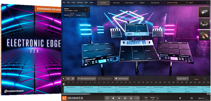 Toontrack Electronic Edge EZX Expansion For EZdrummer 2 [Virtual]