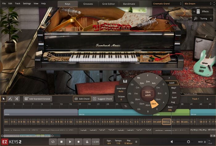Toontrack Cinematic Grand EKX EZkeys Sound Expansion, Requires EZkeys 2 [Virtual]
