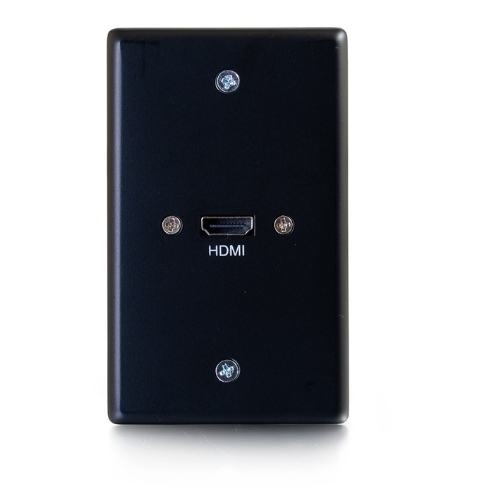 Cables To Go 39878 HDMI Pass Through Single Gang Wall Plate, Black