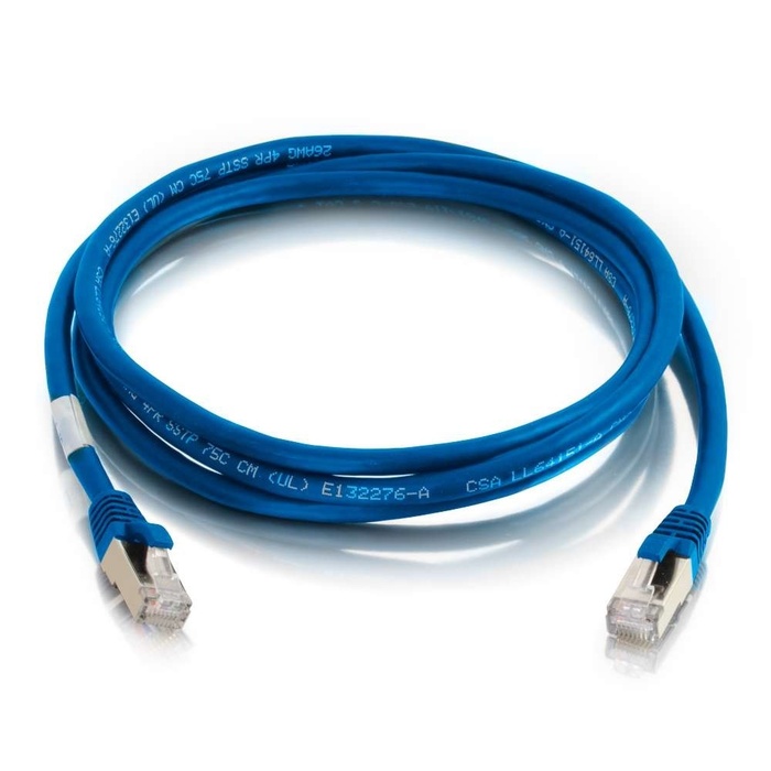 Cables To Go 00677 6' Cat6a Snagless Shielded STP Ethernet Patch Cable, Blue