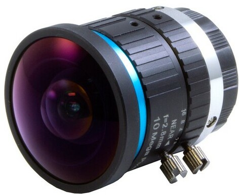 Marshall Electronics CS-2.8-10MP 10MP 2.8mmm F/1.6 Wide-Angle CS-Mount Manual Iris Lens