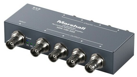Marshall Electronics VDA-108-3GS 1x8 3G/HD/SD-SDI Reclocking Distribution Amplifier