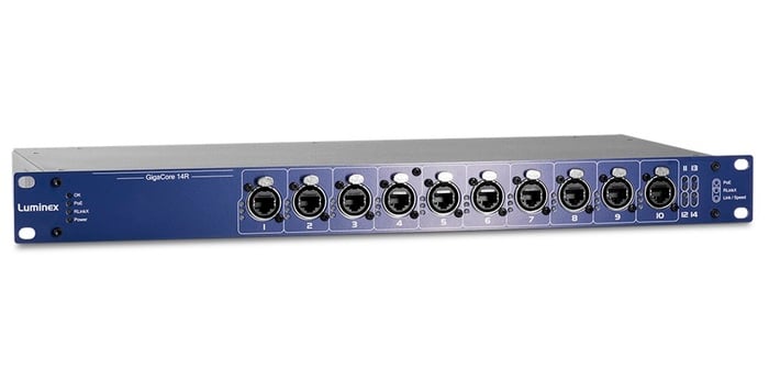 Luminex LU0100038-POE GigaCore 14R Gigabit Ethernet Switch With 160W PoE Supply