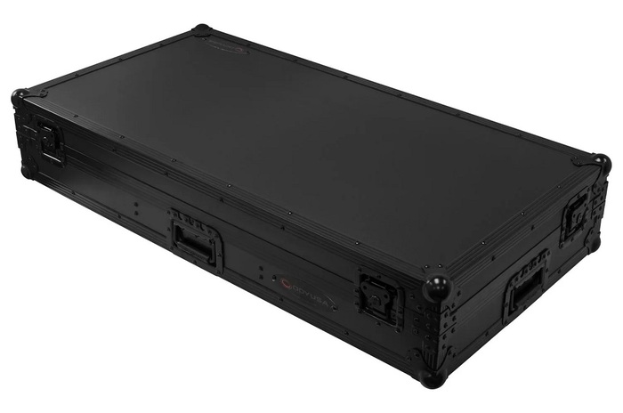 Odyssey FZGS12CDJWXD2BL Black Coffin Case For DJ Mixer And Two Media Players With Glide Platform