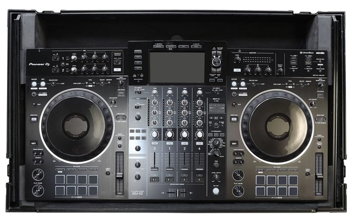Odyssey FZGSXDJXZW1BL Black Label Case With Wheels  And 19" 1U Bottom Rack For The Pioneer XDJ-XZ DJ Controller