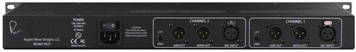 Rupert Neve Designs 5025 Dual Shelford Mic Preamp 2-channel Microphone Preamplifier