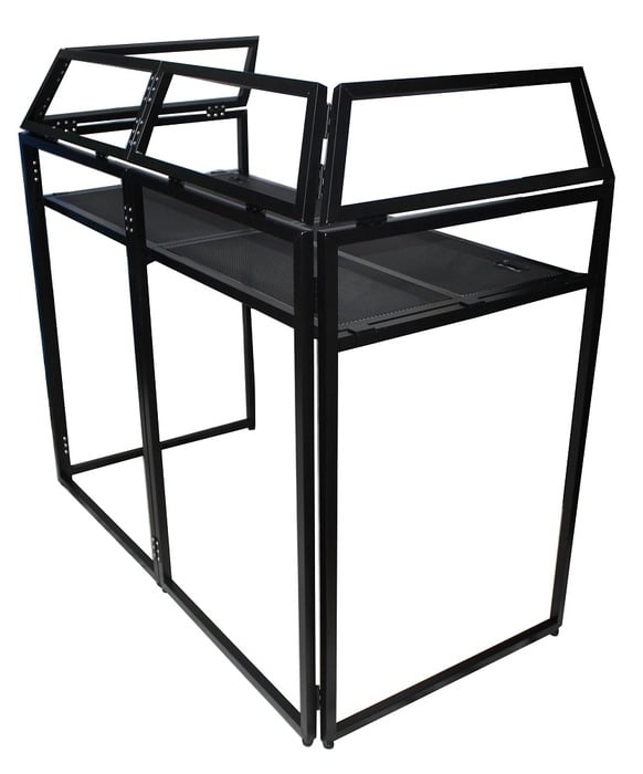 ProX XF-Mesa MK2 DJ Facade Table Station With White And Black Scrims And Padded Carry Bag