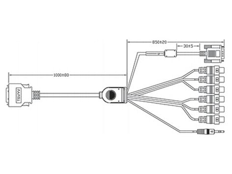 Xenarc CABLE-26P-YV 6' 26-Pin YV Series Monitor HDMI/VGA/DVI/AV Input Cable
