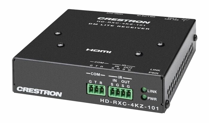 Crestron HD-RXC-4KZ-101 DM Lite 4K60 4:4:4 Receiver For HDMI, RS-232, And IR Signal Extension Over CATx Cable