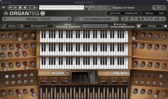 Pianoteq Organteq 2 Advanced Physically Modelled Pipe Organ [Virtual]