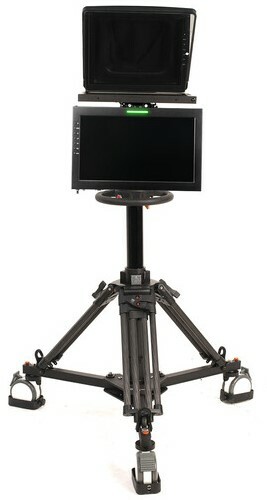 ikan PT4700S-TMW-PEDESTAL 17" SDI Teleprompter, Pedestal And Dolly Turnkey, 19" Widescreen Talent Monitor