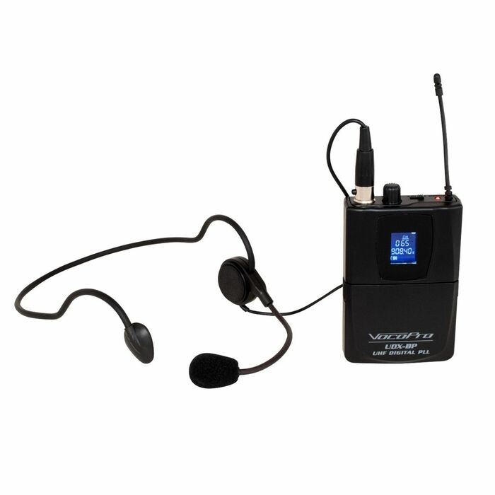VocoPro UDX-BP Digital PLL Wireless Bodypack Transmitter With Headset Microphone