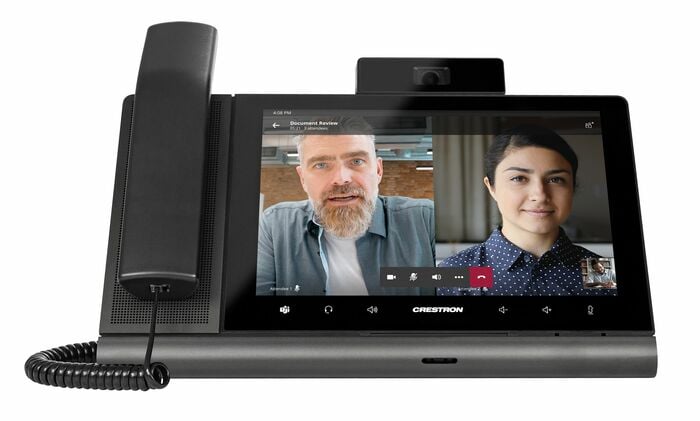 Crestron UC-P10-T-C-HS Flex 10" Video Desk Phone With Handset For Microsoft Teams Software