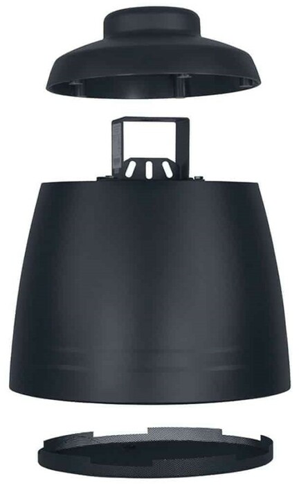 Lowell ESP-82TB 8" Diameter Pendant Coaxial Speaker System, Press-fit Grille, Backbox, Black
