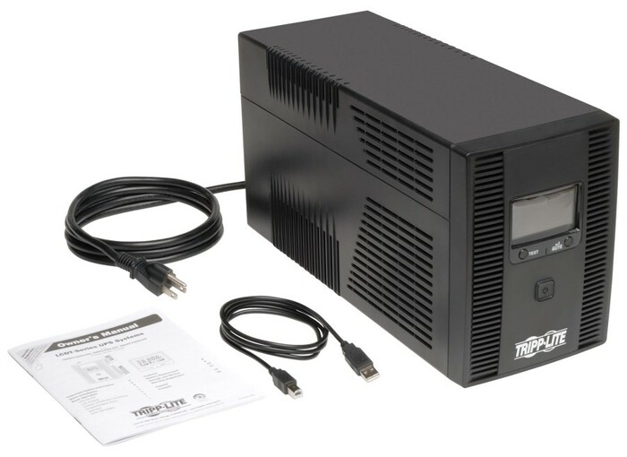 Tripp Lite SMART1500LCDT 1500VA 900W 120V Line-Interactive Sine Wave UPS, 8 Outlets, LCD, USB, Tower