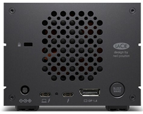 LaCie 2big Dock STLG16000400 Thunderbolt 3 Dual Disk Hardware RAID Drive, 16TB