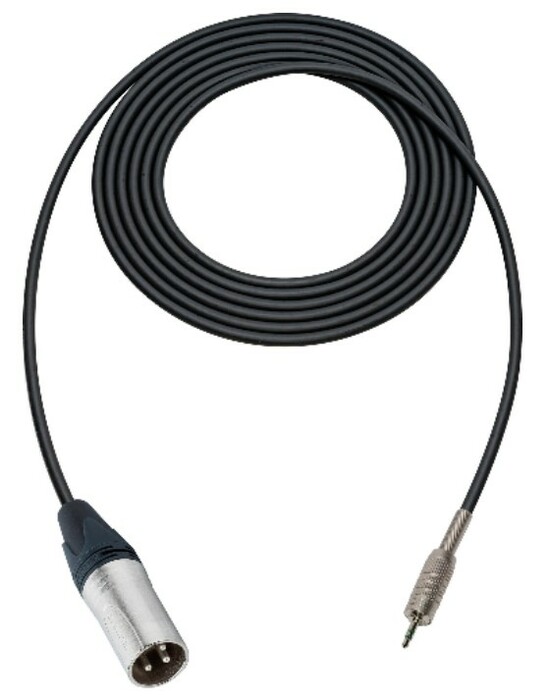 Sescom SES-SC6XMZ Audio Cable Canare Star-Quad 3-Pin XLR Male To 3.5mm TRS Balanced Male Black, 6'