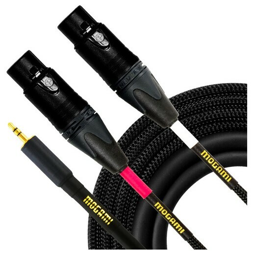 Mogami GOLD 3.5 2 XLRM 03 3.5mm TRS Male To Dual XLR Male Left/Right, 3'