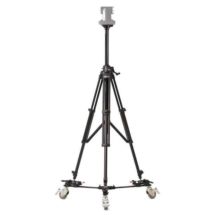ikan GA230D-PTZ Aluminum Tripod With Dolly, Rising Center Column And Quick Release Plate For PTZ Cameras