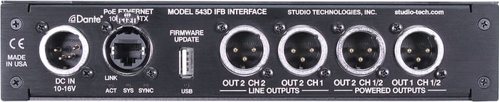 Studio Technologies Model 543D Dante To IFB Interface