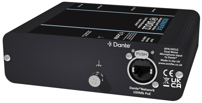 Sonifex AVN-DIO12 Dual Mono Microphone Input To Dante With Gain