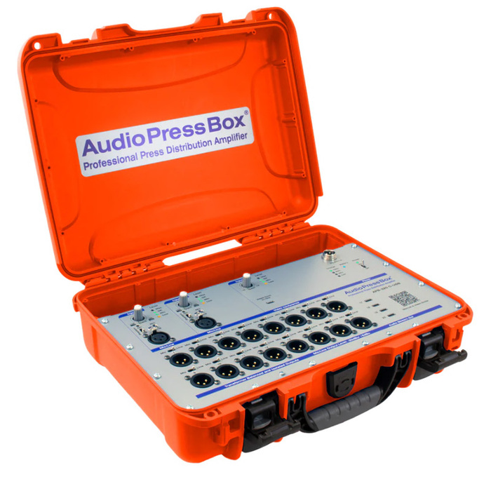 Audio Press Box APB-320-C-D-USB Active Portable Press Box With USB-C And Dante