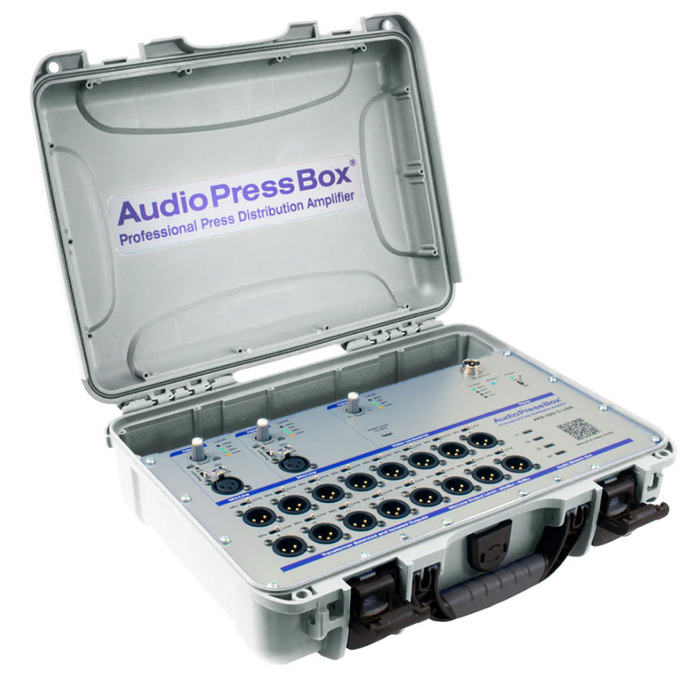 Audio Press Box APB-320-C-D-USB Active Portable Press Box With USB-C And Dante