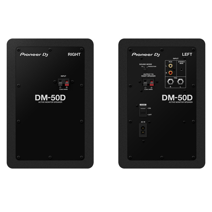 Pioneer DJ DM-50D 25W 5" Two-Way Active Monitor, Pair