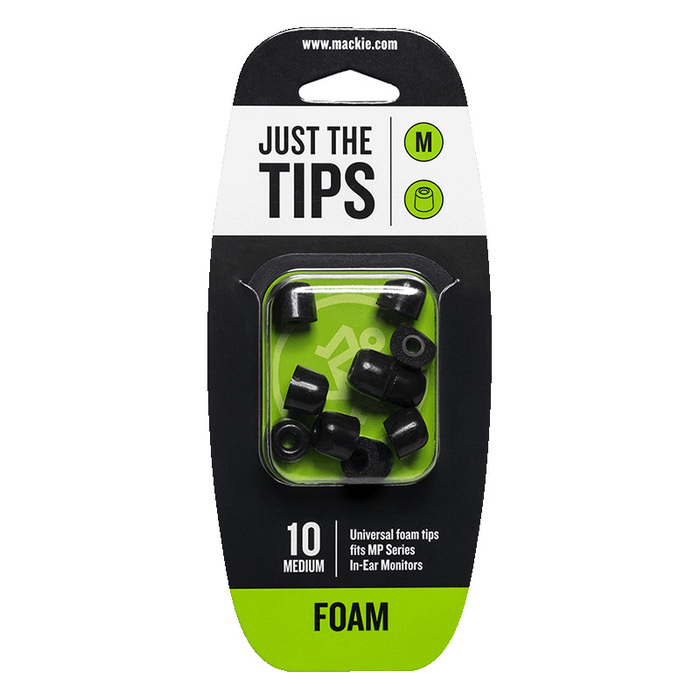 Mackie MP-FOAM-TIPS MP Series Small Foam Ear Bud Tips, Black