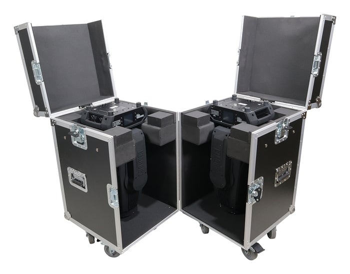 ProX XS-MH275X2W Road Case For 2x Moving Head Lighting Fixtures With 6x 4" Casters