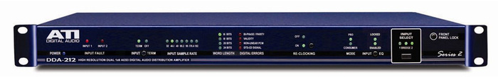 Audio Technologies DDA-212XLR 2 Input 1x2 Digital Audio Distribution Amplifier With XLR I/O
