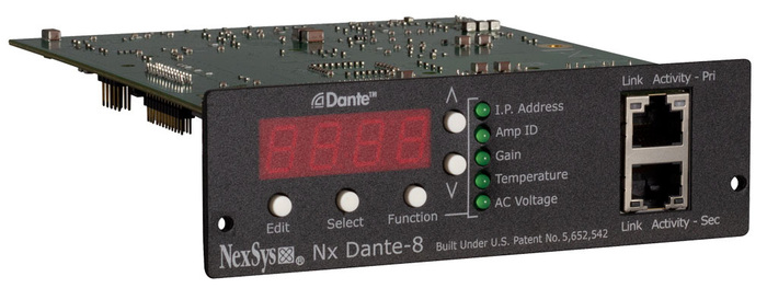 Crest NX-DANTE NX Dante® 8 Multi-channel Network Audio Interface Module