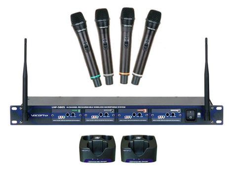 VocoPro UHF5805 Wireless 4 Channel UHF Mic System
