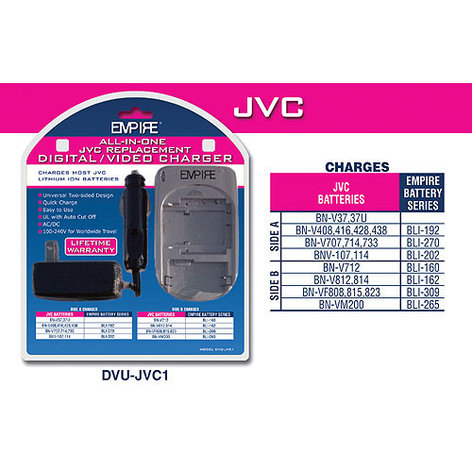 Empire Scientific DVU-JVC1 Universal Charger For JVC  Batteries