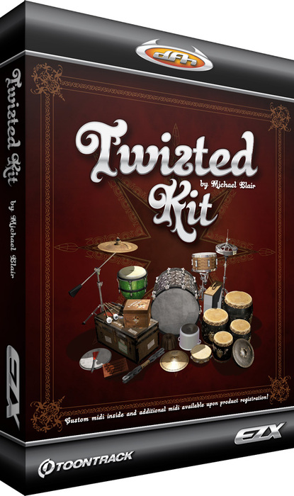 Toontrack TWISTED-KIT Twisted Kit EZX Twisted Kit Expansion For EZdrummer/Superior Drummer