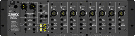 Ashly MX-508 8-Channel 3RU Stereo Microphone/Line Mixer With EQ And AUX Sends