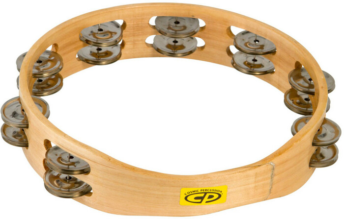 Latin Percussion CP390 10" CP Wood Tambourine With Double Row Of Jingles