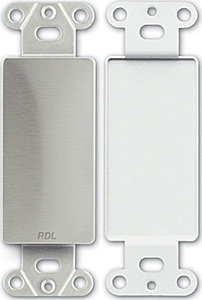 RDL DS-BLANK D Style Plate With No Jack Cut Out, Stainless Steel
