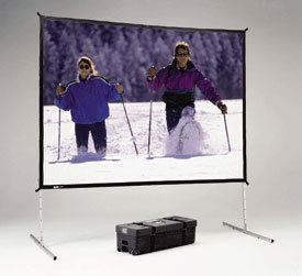Da-Lite 88705HD 126" X 168" Fast-Fold Deluxe Dual Vision Projection Screen, Heavy-Duty Legs