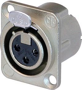 Neutrik NC3FD-LX-HA DLX Series 3-Pin XLR-F Panel-Mount Connector With Crimp Termination