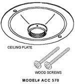 Peerless ACC570 Round Ceiling Plate In Black