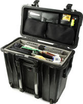 Pelican Cases 1444 Protector Case 17.1"x7.5"x16" Top Loader Case With Utility Divider And Organizer