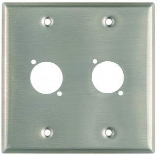 Pro Co WPU2009 Dual Gang Wallplate With 2 D-Series Punches, Steel