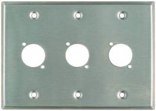 Pro Co WPU3001 3-Gang Wallplate With 3 D-Series Punches, Steel