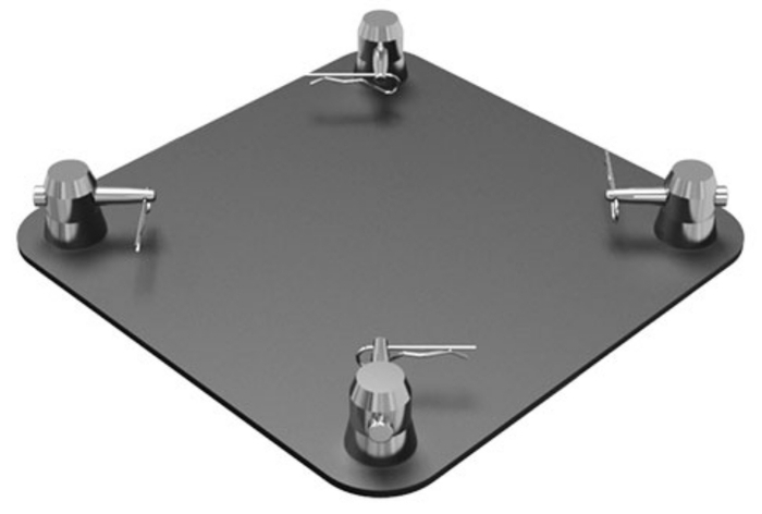 Global Truss SQ-4137 BLK 12"X12" Aluminum Base Plate For F34, Black