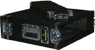 Grundorf AR3DR-BLACK 3 RU Space Amp Rack (with Recessed Hardware, Black)