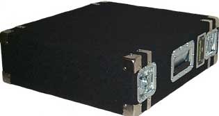 Grundorf AR3DR-BLACK 3 RU Space Amp Rack (with Recessed Hardware, Black)